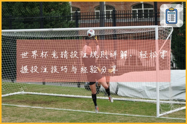 世界杯竞猜投注规则详解，轻松掌握投注技巧与经验分享